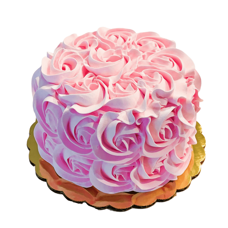 DEZICAKES Fake Cake 6 Pretty Pink Rosette Cake- fake unedible