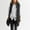 Black, variant on IMENGL Long puffer vest oversized quilted vest, Black L, Size M-2XL