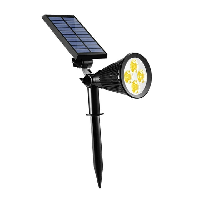 S SERENABLE Solar Adjustable Angle Solar Flood Lights for Pathway Garage Patio Warm Color