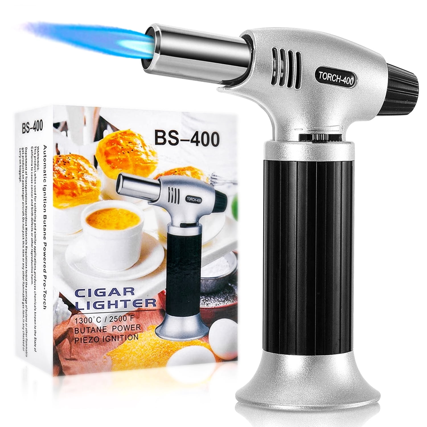 Sentryse Culinary Butane Torch, Professional Cooking Torch Lighter Butane Refillable for Baking BBQ