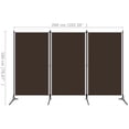 thumbnail image 4 of vidaXL 3-Panel Room Divider Brown 260x180 cm, 4 of 4