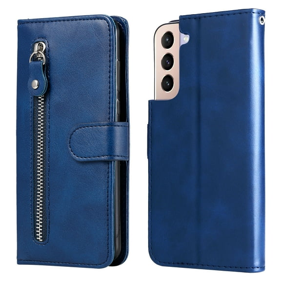 For Samsung Galaxy S22  5G Calf Texture Zipper Horizontal Flip Leather Phone Case