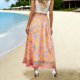 thumbnail image 5 of Faldas de Mujer Midi Gasa Floral Impresa Falda de Verano para las Mujeres, Falda Midi Casual con Cintura Elástica Suelta Ajuste, Falda Ligera de Playa Flujo para el Uso Diario, 5 of 7