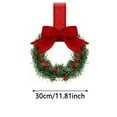 thumbnail image 2 of Yucurem 5.1 Inch Mini Christmas Cabinet Wreath, 6PCS Small Christmas Kitchen Wreaths with Bow Ribbon for Xmas Window Door Chair Fireplace Table Centerpiece Indoor Outdoor Decor, 2 of 7