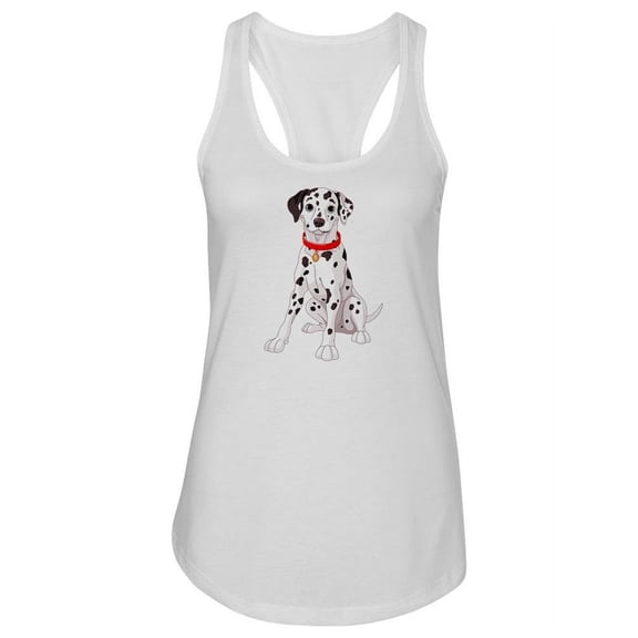 A Sitting Dalmatian Dog Tank Women -Image by Shutterstock, Female Small