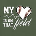 thumbnail image 2 of Wild Bobby, My Heart Is On That Baseball Field, Sports, Men Graphic Tee, Military Green, 5X-Large, 2 of 4