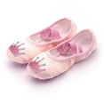 thumbnail image 5 of Cathalem Girls Ballet Flats Ballet Shoes Toddler Slippers Highly Elastic Canvas Girls Ballerina Dance Shoes (Rose Gold,11.5), 5 of 7