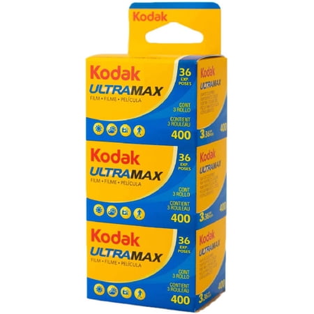 Kodak 1024389 Ultramax 400 135 Color Film, 36 Exposures, 3-Pack