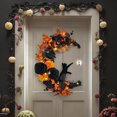 thumbnail image 4 of Decoración de guirnalda gótica iluminada Decoración colgante de puerta de Halloween para interior y exterior Hugtrwg Para estrenar, 4 of 9
