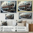 thumbnail image 4 of Designart "Festive Journey Christmas Train Ride I" Performing Arts Framed Wall Art Decor - Modern Farmhouse Gold Transportation Train Hallway Framed Wall Art Decor, 4 of 6