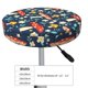 thumbnail image 4 of Disketp Colorful Mushrooms Funda Redonda para Taburete, Funda de Cojín para Silla de Bar Suave y Elástica-14 inch, 4 of 7