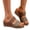 Beige, variant on Women's Leopard Print Wide Width Wedge Sandals Comfortable Slip On Platform Dress Slides Open Toe Casual Summer Beach Shoes Camouflage Size 9