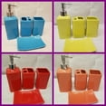thumbnail image 3 of New Modern 4Pc Bathroom Complete Bathmat Shower Set Hooks Rugs or Accessories, 3 of 3