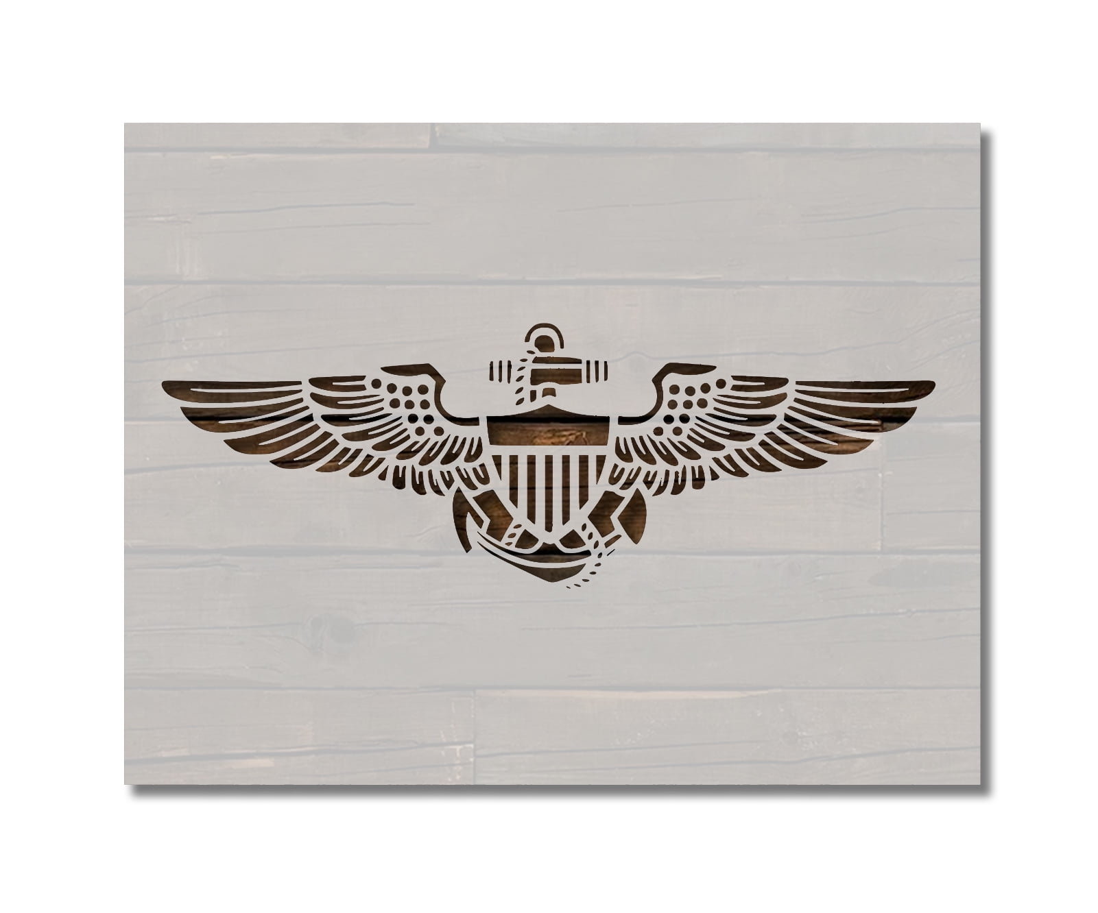 US Naval Aviator Wings Stencil Template Reusable 8.5 x 11 Inches for Painting on Walls, Wood ...