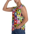 thumbnail image 3 of Haiem Men's Colorful Bulldog Print Tank Tops Summer Sleeveless Cut Off Workout T-Shirts Fitness Vest Athletic Undershirts-3X-Large, 3 of 8