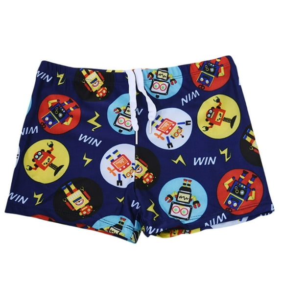 MUXiin Swim Shorts Boys Rash Guard Quick Dry Breathable Swim Shorts Cartoon Printed Anti-Chafe Bathing Suits Little Boys Bathing Suit Beach Vacation Swimsuit