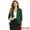 Dark Green, variant on DARING DIVA Women's Draped Collar Open Front Blazer Ruffle Jacket XS Black