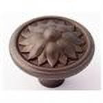 Fiore Round Knob, Chocolate Bronze, 1.25" H x 1.5" W x 0.5" D