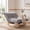 Grey, variant on OMNIBERG 57"‌ Oversized Chaise Rocking Lounge Chair with Solid Wood Base, Plush Corduroy Beanbag Rocking Sofa Chair, Cozy Cloud Accent Chair Lounger for Bedroom Living Room, Beige