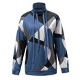 thumbnail image 5 of XIAONU Womens Hoodies Trendy Color-Block Printed Pullover Hoodie With Peasure Drawstring High Neck And Long Sleeves, 5 of 5