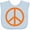 Blue, variant on Inktastic Funky Orange Peace Sign Boys or Girls Baby Bib