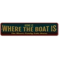 thumbnail image 2 of Home is Where the Boat is Novelty Decor, Metal Wall Sign - 4x18 Inches, 2 of 4