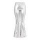 thumbnail image 3 of Gibobby pantalones anchos mujer Pantalones acampanados de mujer en varios colores Micro Slim (Silver, XL), 3 of 5