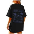 thumbnail image 2 of Hawaiian Hibiscus Tshirt Women Oversized Beach T Shirts Aesthetic Flower Graphic Tees Preppy Cute Shirts for Teen Girls, 2 of 7