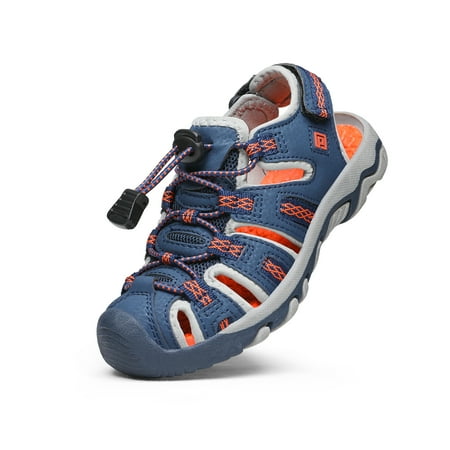 

Dream Pairs Kids Summer Athletic Sandals Boys Girls School Outdoor Sports Sandals Walking Shoes 160912-K NAVY/LIGHT/GREY/ORANGE Size 10