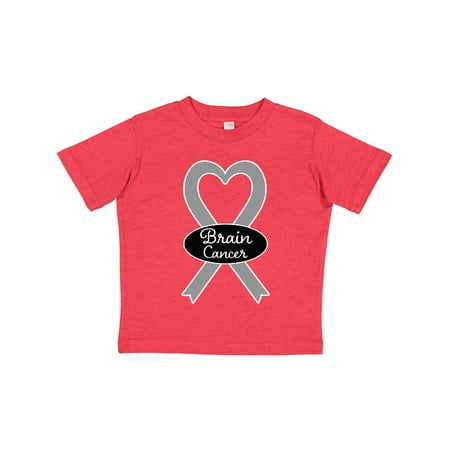 

Inktastic Brain Cancer Awareness Heart Ribbon Gift Toddler Boy or Toddler Girl T-Shirt