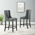 thumbnail image 7 of Baron Counter Stool Upholstered Fabric Set of 2 Gray, 7 of 7