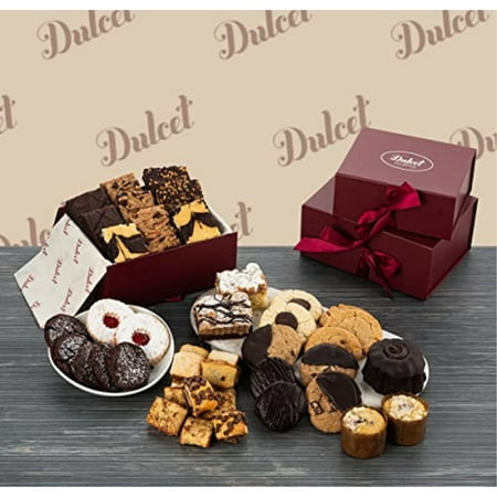 Dulcet Gift Baskets Best 2 Tier Box of Baked Goods Gourmet Brownies and Bundt Cake Dulcet Gift Baskets Best 2 Tier Box of Baked Goods Gourmet Brownies and Bundt Cake
