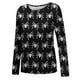 thumbnail image 4 of Camiseta de moda Sexy informal de Halloween para mujer, camiseta estampada de manga larga con cuello redondo y fruncido, blusa, Tops Pompotops FGAJ8157, 4 of 5