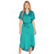 thumbnail image 1 of Vestido camisero satinado color Verde AMAD Casual para mujer Talla S, 1 of 4
