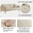 thumbnail image 5 of TUANLUO 70"L Living Room Velvet Sofa, Couches and Sofaes, Mid-Century Velvet Upholstered Sofa with 2 Pillows and Gold Metal Legs, Sofa Furniture for Living Room Apartment Office, Beige, 5 of 10