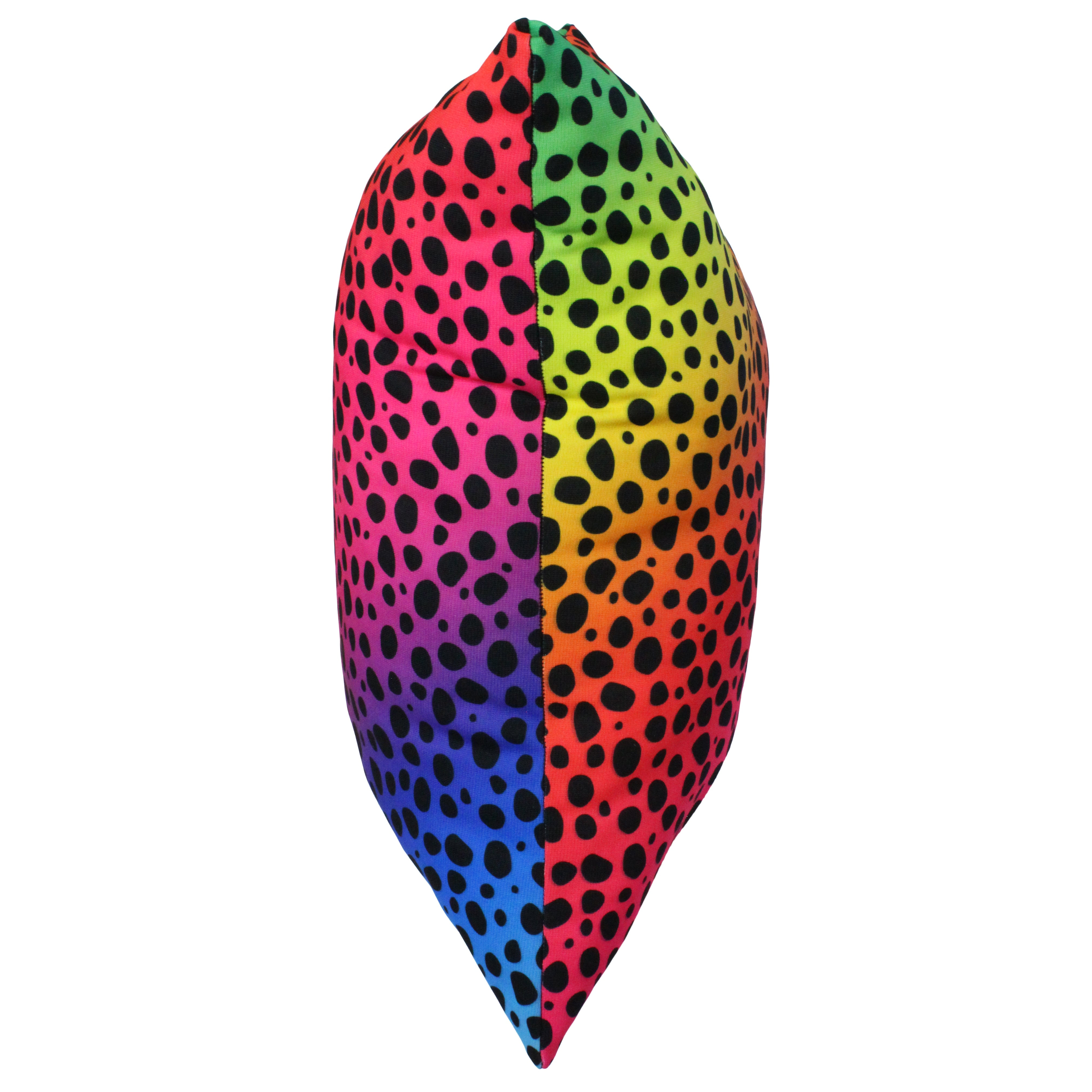 Everything Comfy Cheetah Print Decorative Throw Pillow, 16x16 Inch, Rainbow Gradient,