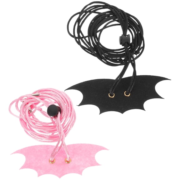 SEWCHICS 2-Piece Sugar Glider and Leash Set, Black Soft Cloth Leash for Guinea Pig Outdoor Walks and Leisure