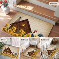 thumbnail image 5 of Entryway Rug 2'x3', Farmhouse Sunflowers Small Rug for Kitchen Bathroom Door Mat Indoor Entrance, Vintage Roosters Farm Countryside Non-Slip Area Rugs Floor Mats Carpet Front Door Rugs, 5 of 8
