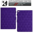 thumbnail image 3 of Allytech Case for iPad mini 1/2/3/4/5, Embossed Pattern PU Leather Case with Card Slots & Pen Holder, Multi-Angle Viewing Stand Auto Sleep Wake Shockproof Flip Case, Purple, 3 of 10