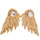 thumbnail image 3 of ADDHAT Pendientes Colgantes De Pluma De Ángel Dorados Adornados Con Rhinestone Para Regalo Y Uso Casual, 3 of 5