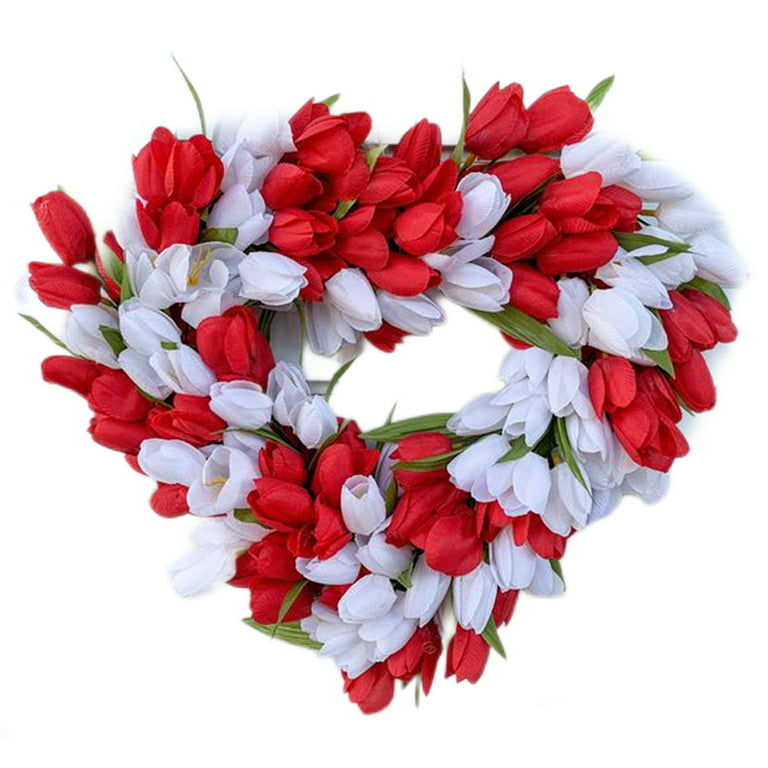 Tulip Heart Wreath, Front Door Wreaths, Valentine's Day Decor, Spring -  TwoInspireYou