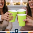 thumbnail image 2 of JJEAN-Lime Green Plastic Cups, 12 oz Disposable Cups, Reusable Party Supplies (40 Count), 2 of 4