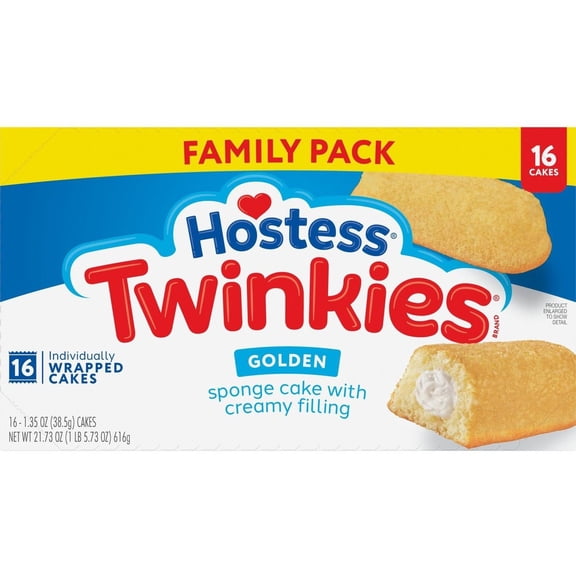 Pack of 2 - Hostess Twinkies Cream Filled Golden Sponge Cakes 16 ct / 21.73 oz