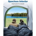 thumbnail image 3 of JOYTUTUS Portable Pickup Truck Tent with Rainfly 6.0ft, Waterproof PU2000mm Double Layer for 2 Person,  - Green, Fiberglass Pole, 3 of 9