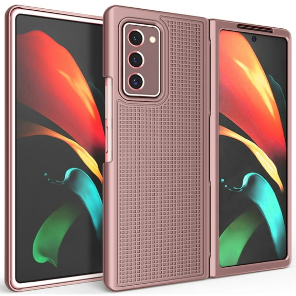 Nakedcellphone Case for Galaxy Z Fold 2, Slim Hard Shell Protector Cover [Anti-Fingerprint, Grid Texture] for Samsung Galaxy Z Fold 2 5G Phone (2020, SM-F916)