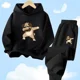 thumbnail image 3 of Conjunto de sudadera con capucha y pantalones de bulldog francés divertidos, conjunto de dos piezas, chándal informal fino, ropa deportiva para niños y bebés, 3 of 5