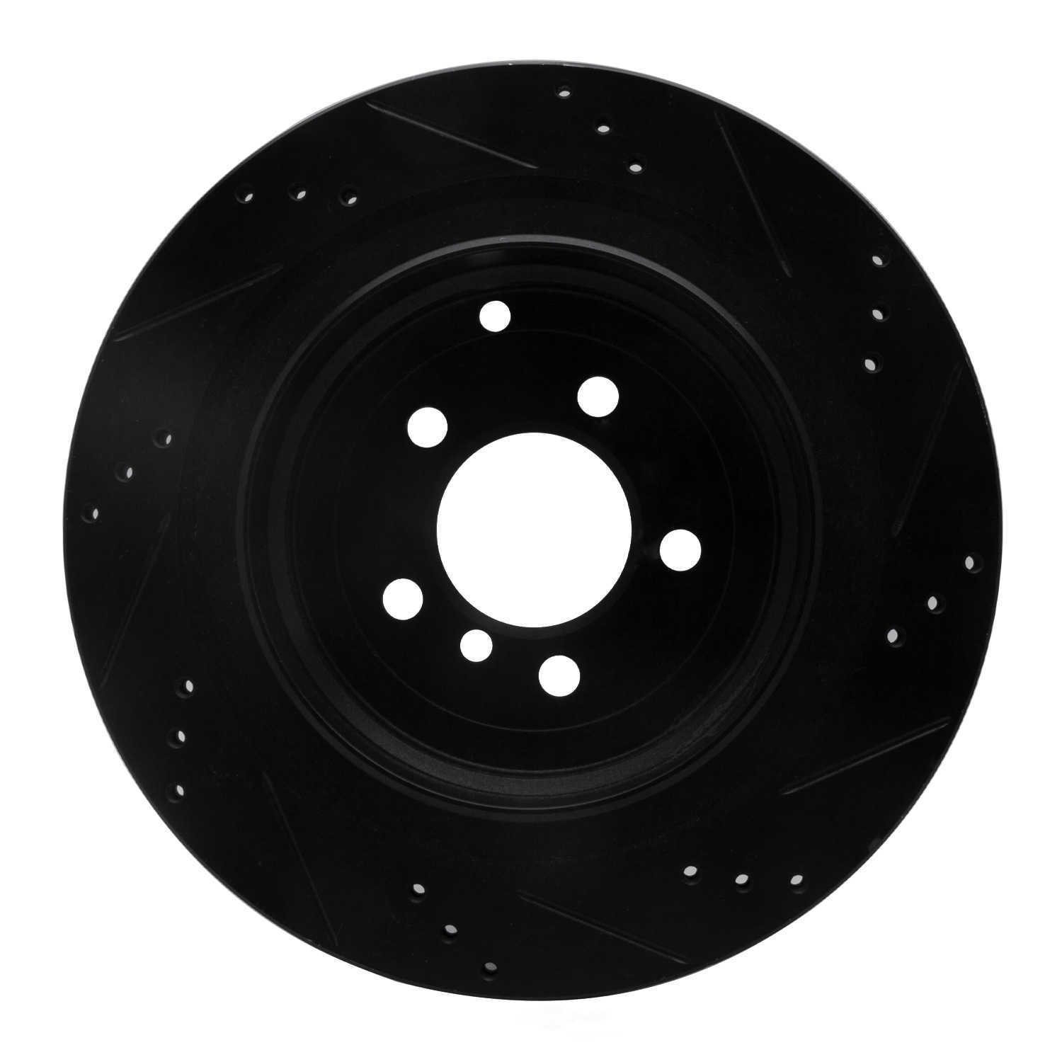 Dynamic Friction Company 633-11016L DFC Brake Rotor - Drilled And Slotted - Black
