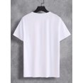 thumbnail image 2 of [Machine Washable Polyester T-Shirt] Summer Casual Polyester T-Shirt for Adults - Round Neck, Non-Transparent, Letter Pattern, Machine Washable, 2 of 6