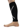 thumbnail image 3 of Protector de piernas reflectante para correr de noche, protección de compresión a presión, color negro, para deportes, baloncesto, fútbol, 3 of 5