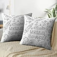 thumbnail image 4 of LALILO Throw Pillow Covers Hello Collection Cute Artwork Black And White Cushion Cover 18" x 18", 2 Pack, 4 of 6